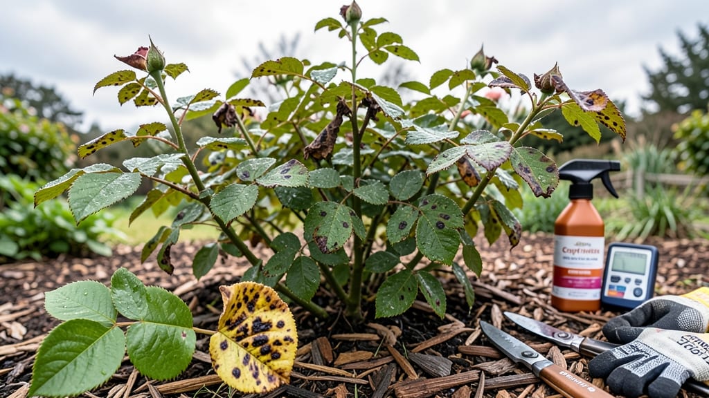 Rose Bush Blight: Copper-Free Organic Spray That Stops Spread in 24 Hours