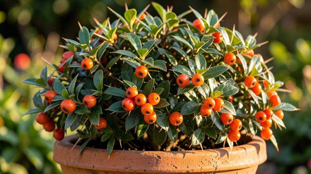 Pyracantha Thorny Orange Berry Bush