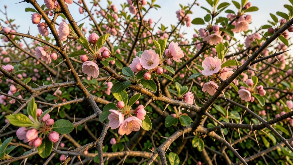Hawthorn Crataegus Pink Flowering Shrub