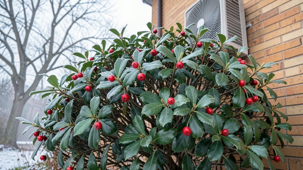 Holly Bushes With Winter Color Impact