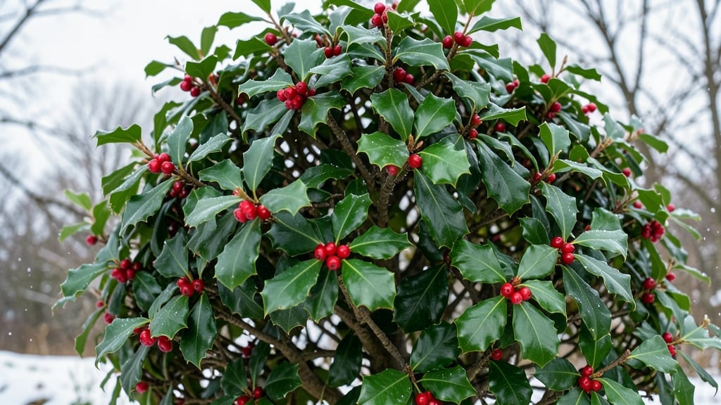 Holly Bushes for Year-Round Red Accents