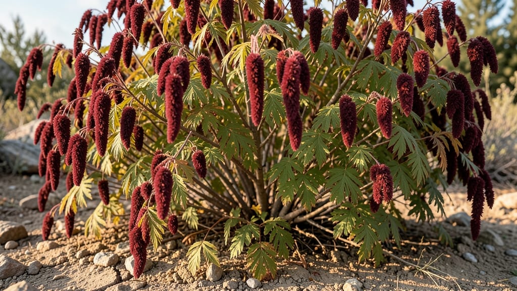 Dwarf Sumac (Rhus typhina 'Tiger Eyes')