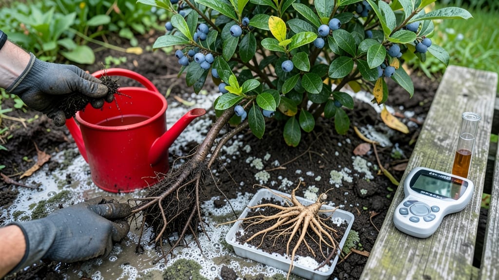 Root Rot Overwatered Blueberry Bush: Drainage Fix to Revive Your Plant Fast