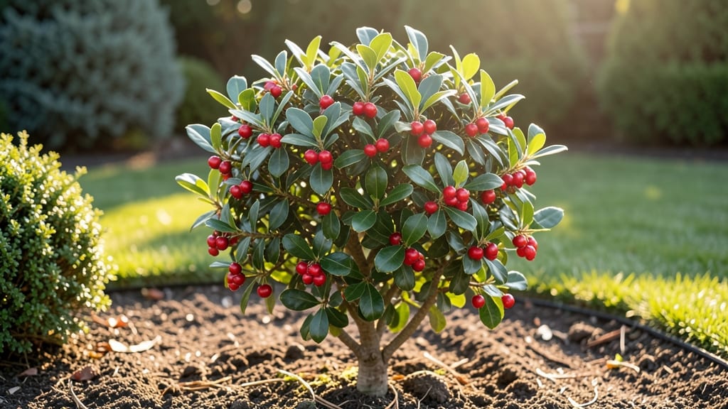 Dwarf Holly Bush for Year-Round Structure