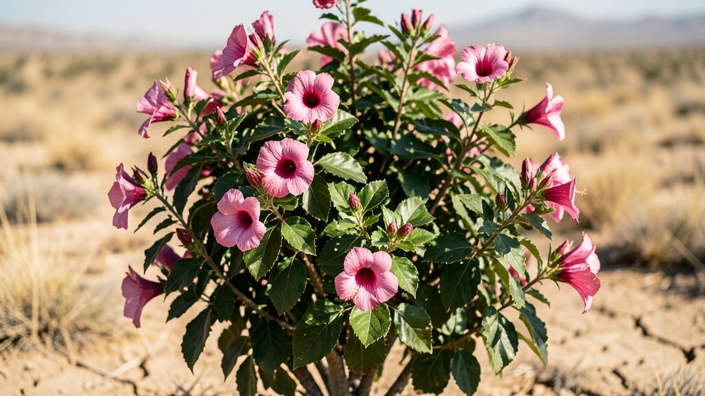 Rose Of Sharon Hibiscus Pink Flowering Shrub