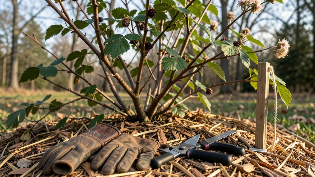 How to Prepare Blackberry Bushes for Winter: Late-Season Pruning & Mulching Guide