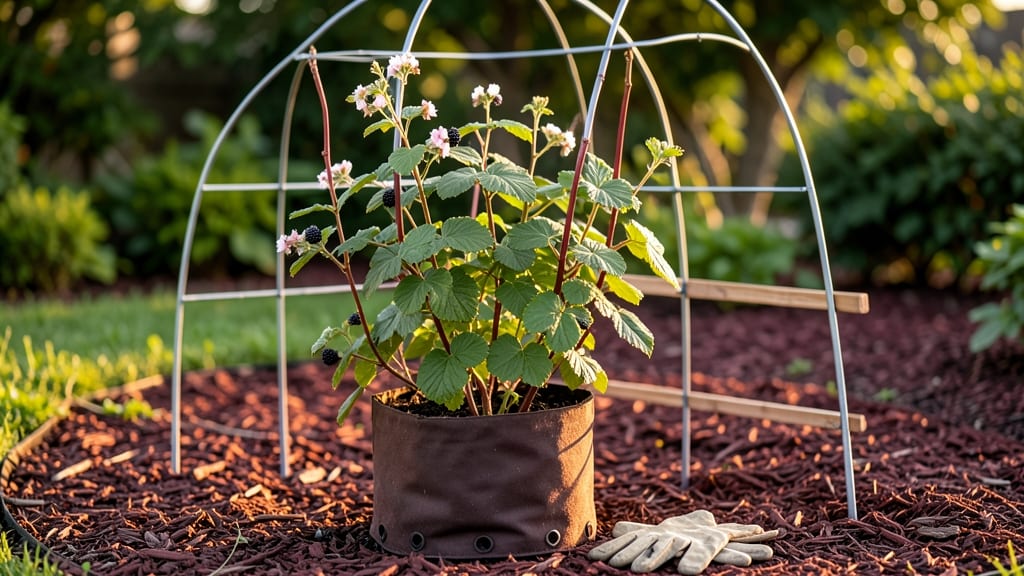 Potted Blackberry Bushes Recipe: Thriving Containers With Heavy-Fruit Support