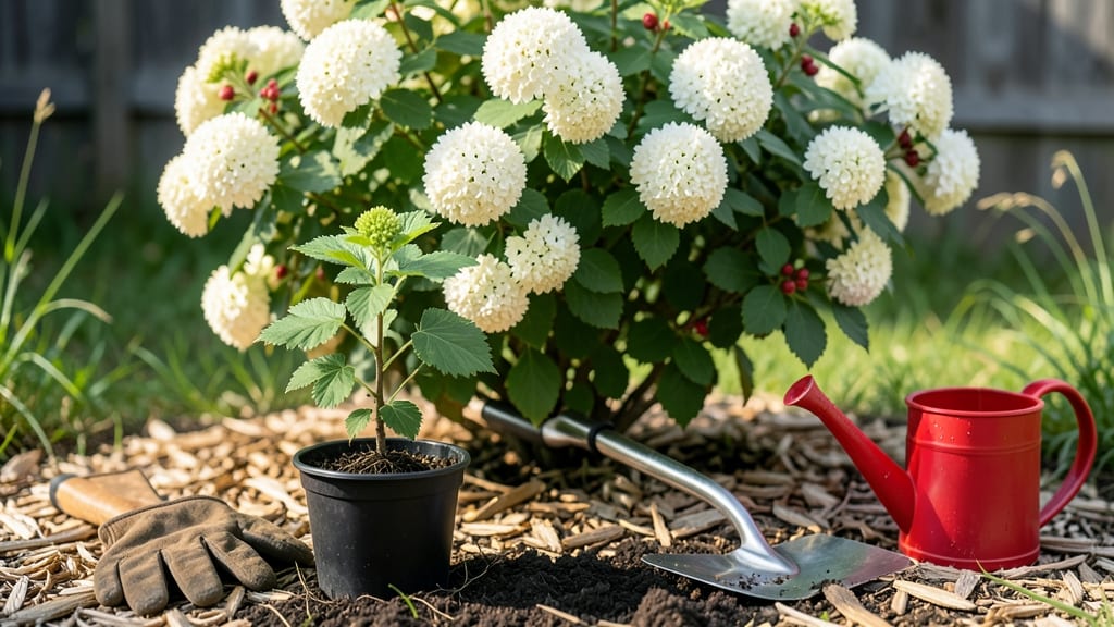 Transplanting Snowball Bush: Stress-Free Relocation for Year-Round Privacy