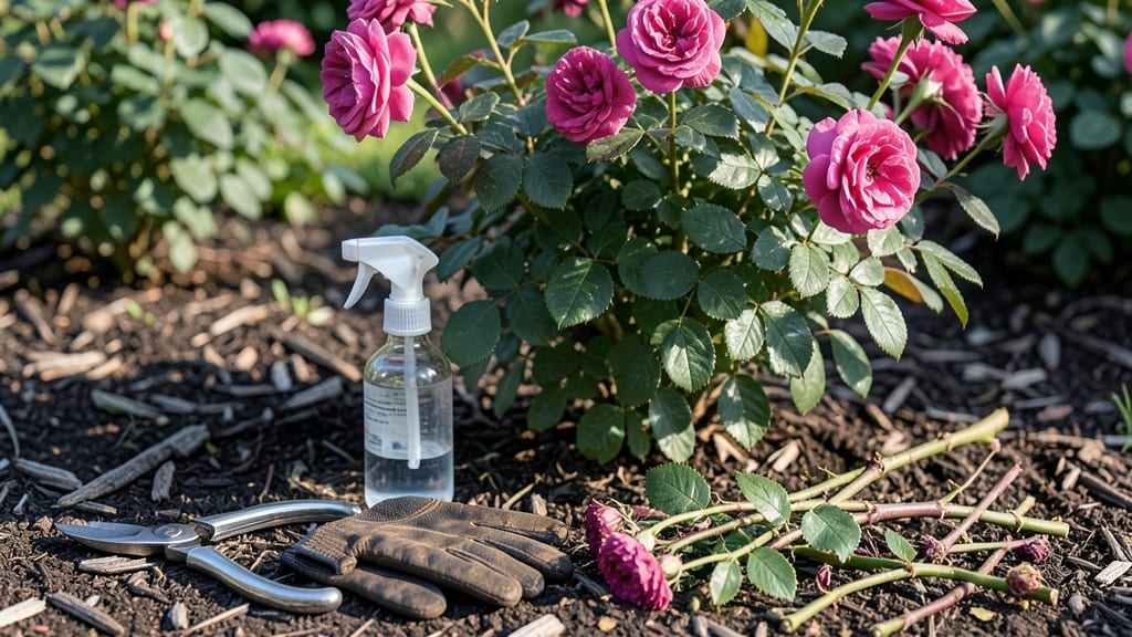 Pruning Double Knockout Rose Bush: Year-Long Color With Minimal Deadheading