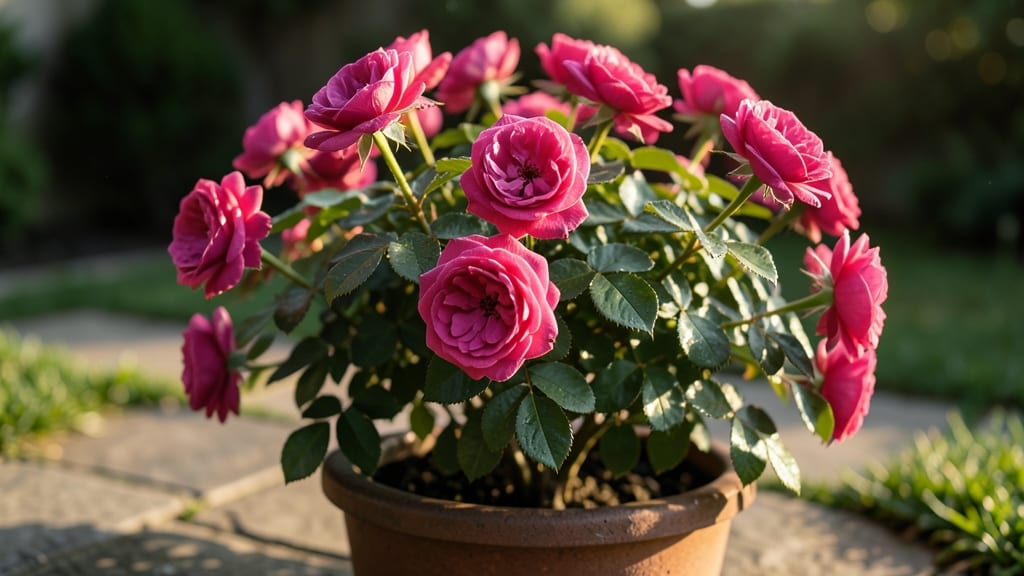 Mini Flirt Rose Bush for Patio Pots
