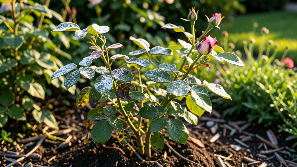 White On Rose Bush Leaves: Fungal Blight Cure With Vinegar Spray